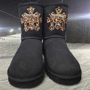 Black and leopard print  boots Closettfortheworld...